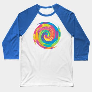 Rainbow Spiral Baseball T-Shirt